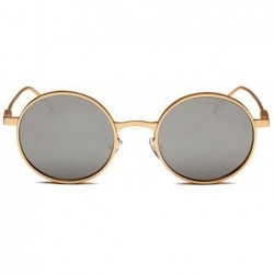 Round Round sunglasses Fashion UV protection sunglasses - Mercury Reflective Color - CX18EIK6I3R $37.18