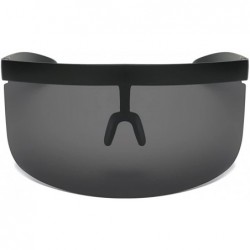 Oversized Oversized One Piece Sunglasses Men Windproof Big Women Shades Party - Black - CJ18DQMSL79 $9.44