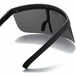 Oversized Oversized One Piece Sunglasses Men Windproof Big Women Shades Party - Black - CJ18DQMSL79 $9.44