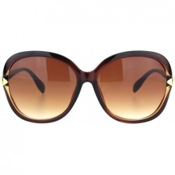 Butterfly Womens Ribbon Expose Side Lens Luxury Butterfly Sunglasses - Brown - C818OQUG0MC $10.24