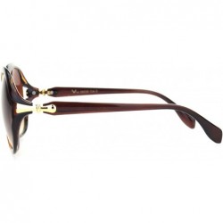 Butterfly Womens Ribbon Expose Side Lens Luxury Butterfly Sunglasses - Brown - C818OQUG0MC $10.24