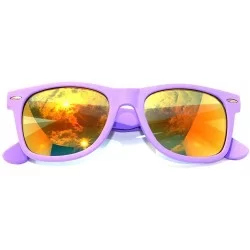 Wayfarer Retro Vintage Full Mirror Lens Sunglasses Purple Frame Uv-400 - C411NJ191LD $8.42
