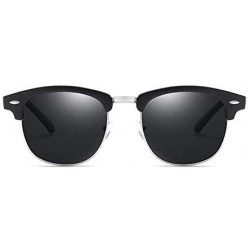 Rimless Vintage Half Frame Semi-Rimless Sunglasses Men Women Classic Driving Sun glasses - Tortoise/Green - CO18IOOR2SX $7.58