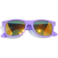 Wayfarer Retro Vintage Full Mirror Lens Sunglasses Purple Frame Uv-400 - C411NJ191LD $8.42