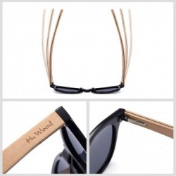 Semi-rimless Maple Sunglasses Polarized Wood Shades for Men & Women from the"50/50" Collection - CQ18RMLGH76 $22.48