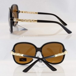 Square Rhinestone Pearl Metal Iced-Out Jewel Temple Butterfly Sunglasses A220 - Black/ Brown Sd - CC18H9R3Y74 $12.38