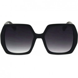 Butterfly Womens Thick Plastic Rectangle Butterfly Chic Sunglasses P30280 - Black Silver Smoke - CL18R2LK2HX $15.13