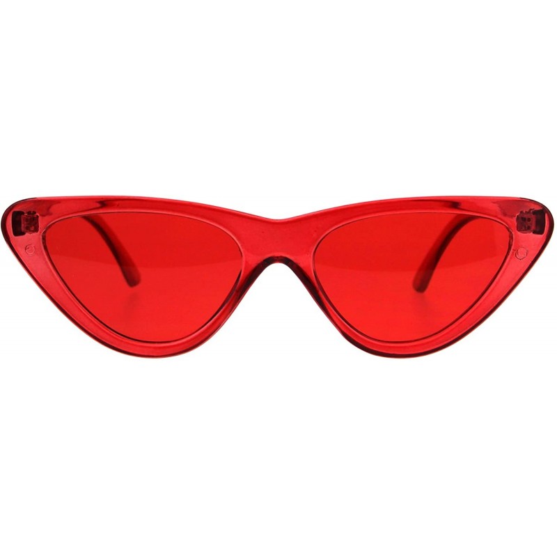 Cat Eye Womens Snug Classic Vintage Goth Cat Eye Sunglasses - Red - CU189U6IDZK $12.10