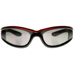 Wrap Shatterproof Two-Tone Color Sports Sunglasses (Orange) - CD11EIDM6QD $17.75