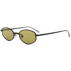 Oval 90's Vintage Small Oval Sunglasses Tinted Lens Tiny Metal Shades For Men Women 87156 - CV1804H8ONY $7.94
