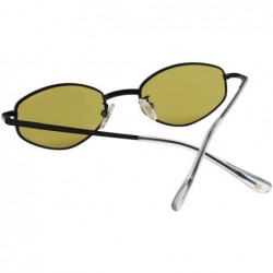 Oval 90's Vintage Small Oval Sunglasses Tinted Lens Tiny Metal Shades For Men Women 87156 - CV1804H8ONY $7.94