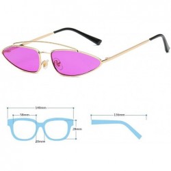 Goggle Men Women Eyewear Retro Vintage Cat Eye Sunglasses Fashion Mod Style - Purple - CM18CQGQT7W $10.18