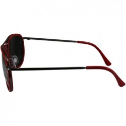 Aviator 3 Pairs Swag Aviator B Fashion Sunglasses Black Red White Frame Flash Mirror Lens - CF18Z6MKER4 $42.47