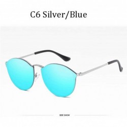 Aviator Luxury Brand Women Round Sunglasses Male Female Metal Frame G15 Lens 58051 C1 - 58051 C4 - C918YZWD0AU $7.40