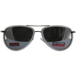 Aviator 3 Pairs Swag Aviator B Fashion Sunglasses Black Red White Frame Flash Mirror Lens - CF18Z6MKER4 $42.47