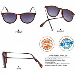 Sport Vintage Lightweight Polarized Sunglasses Protection - Matte Tortoise Frame/Grey Gradient Lens - C41934E7Q72 $18.69
