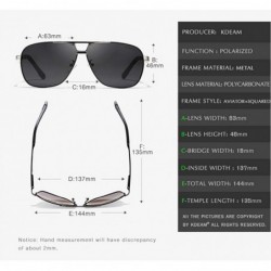 Aviator Outdoor leisure fishing glasses metal aviator sunglasses - Black Color - CJ18I5C525E $46.60