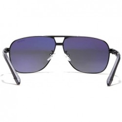 Aviator Outdoor leisure fishing glasses metal aviator sunglasses - Black Color - CJ18I5C525E $46.60