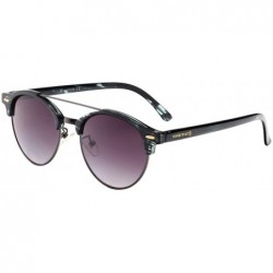 Round Classic Clubround Aviator Sunglasses Lightweight Semi Rimless Shades for Unisex P2116 - CK17Z77W5KE $23.73