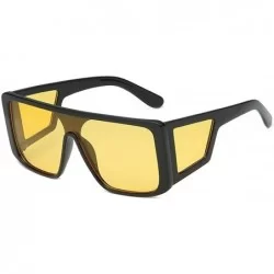 Square Fashion Sunglasses - UV Protection Shade - Square Siamese Sun Glasses - D - C018QRG892Y $23.40