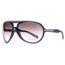 Aviator Women's Thick Frame Aviator UV Protected Sunglasses with Stripe Accent - Slate Blue - CL1908IIAQ6 $12.82