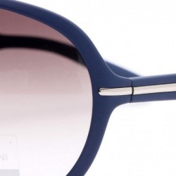 Aviator Women's Thick Frame Aviator UV Protected Sunglasses with Stripe Accent - Slate Blue - CL1908IIAQ6 $12.82