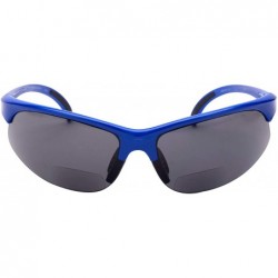 Sport Bifocal Reading Sunglasses Outdoor Readers - Black/Blue - CJ195W0TMKY $17.38