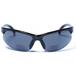 Sport Bifocal Reading Sunglasses Outdoor Readers - Black/Blue - CJ195W0TMKY $17.38