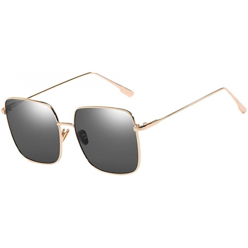 Sport Vintage Sunglasses Over Glasses Mirror Unisex Casual for Men Women & Case - Gold&gray - CQ1808M2K5L $16.24