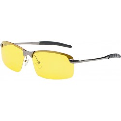 Square Semi Rimless Polarized Sunglasses Women Men Retro Oversized Sun Glasses - Gray - CE18OQHHTH9 $20.95