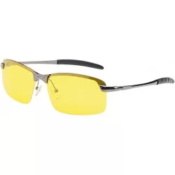 Square Semi Rimless Polarized Sunglasses Women Men Retro Oversized Sun Glasses - Gray - CE18OQHHTH9 $20.41