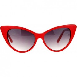 Oval Womens 20s Classic Mod Retro Vintage Style Cat Eye Sunglasses - Red - C612HHXSVSR $18.77