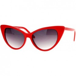 Oval Womens 20s Classic Mod Retro Vintage Style Cat Eye Sunglasses - Red - C612HHXSVSR $7.41