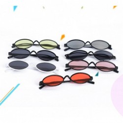 Oval Punk Small Frame UV400 Luxury Oval Sunglasses Fashion Vintage Style Eyewear the Latest Stylish - CX193W5C6GY $9.81