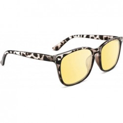 Square Night Vision Driving Glasses for Women Men Polarized Anti-Glare Sunglasses - Leopard - CX18TXY7ZAH $16.64