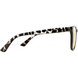 Square Night Vision Driving Glasses for Women Men Polarized Anti-Glare Sunglasses - Leopard - CX18TXY7ZAH $16.64