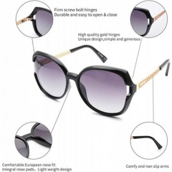 Butterfly Polarized Oversized Luxury Sunglasses for Women 100% UV400 Protection Retro Shades Eyewear for Ladies - C418W599C9I...