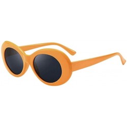 Aviator Women's Men Sunglasses-Vintage Clout Oval Shades Sunglasses Eyewear - K - CA18E4OW3MD $10.79