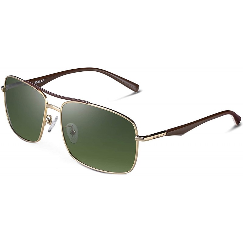 Rectangular KL6022C1 Men Ultra Lightweight Rectangle Sunglasses Polarized UV400 Protection Fashion Eyewear - CD196Y50MXI $12.08