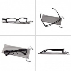 Rectangular Reading Glasses Men Women Dura Tight - Single Black - C812BEUXHK1 $11.05