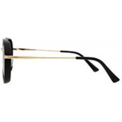 Aviator Men's and women's stainless steel frame sunglasses- classic aviator sunglasses - B - CB18RYE6GAL $48.99