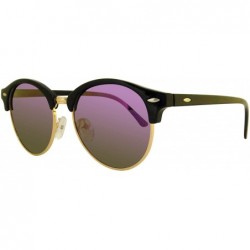 Rimless xc4246 polarized retro half rimless sunglasses man and women - Purple - CU18YO7Q4H2 $30.92