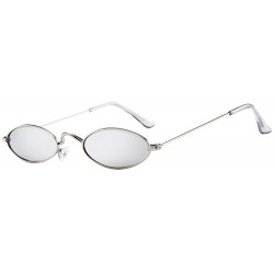 Round Fashion Mens Womens Retro Small Oval Sunglasses Metal Frame Shades Eyewear - G - CB1945D5OQ5 $17.46
