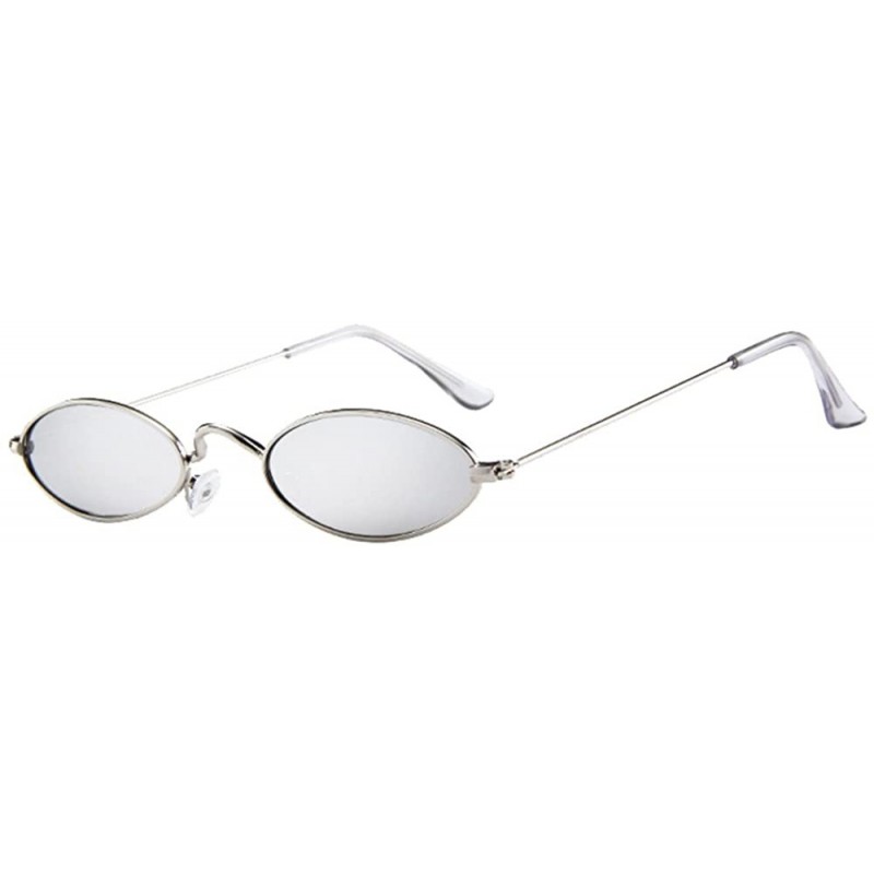 Round Fashion Mens Womens Retro Small Oval Sunglasses Metal Frame Shades Eyewear - G - CB1945D5OQ5 $8.26