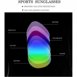 Semi-rimless Men's Sports Polarized Sunglasses UV Protection Eyeglasses for Men Fishing Driving Cycling - 1156-02 Deep Purple...