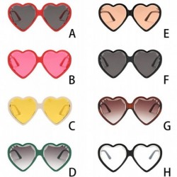 Square Heart Shaped Sunglasses - Womens Man Frame Vintage Retro Cat Eye Cute Eyewear - Multicolor -F - CC18OM62DN2 $11.27