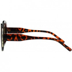 Round Womens Designer Style Sunglasses Round Vintage Fashion Shades UV 400 - Tortoise (Gold Mirror) - CZ18OE43O33 $10.94