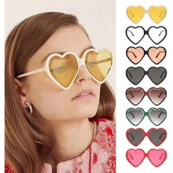 Square Heart Shaped Sunglasses - Womens Man Frame Vintage Retro Cat Eye Cute Eyewear - Multicolor -F - CC18OM62DN2 $11.27