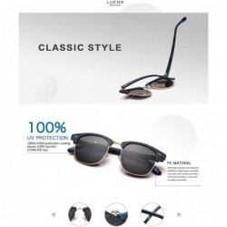Sport Mens Semi Rimless Sunglasses Polarized Womens UV 400 Protection with Case - Tortoise Blue/Non-mirror - CT18SCNM4ET $13.31