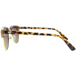 Semi-rimless One Brow Sunglasses Party Mirriored Lenses Anti Glare Ray Sunglasses- Z5862(demi- gradient brown) - CN11NRL0H31 ...